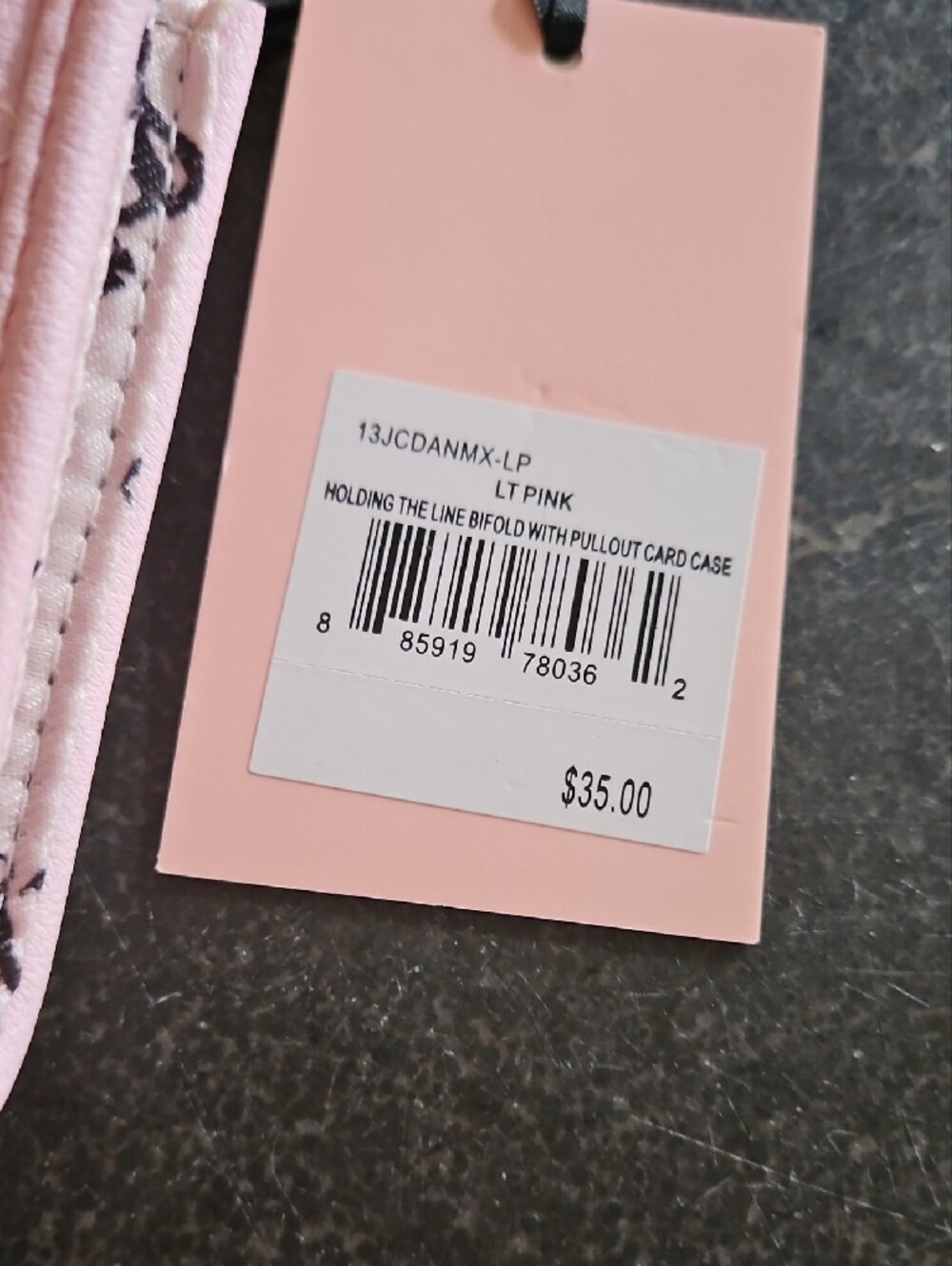 Juicy Couture Small Pink Bifold Wallet with Pullout Card Case - Picture 8 of 9